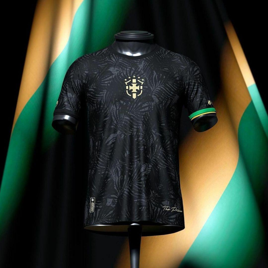 Camisa Brasil The Prince Neymar Jr 10 Comma Football 2023/24 Torcedor - Preta