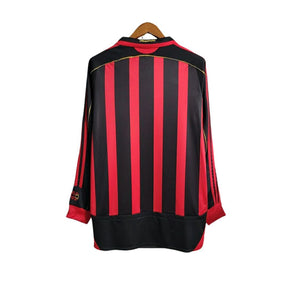 Camisa Retrô Milan 2006/07 Manga Longa Masculina
