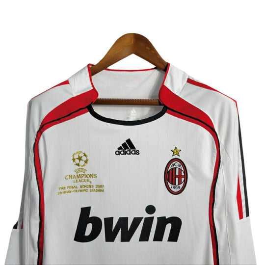 Camisa Retrô Milan 2006/07 Manga Longa Masculina