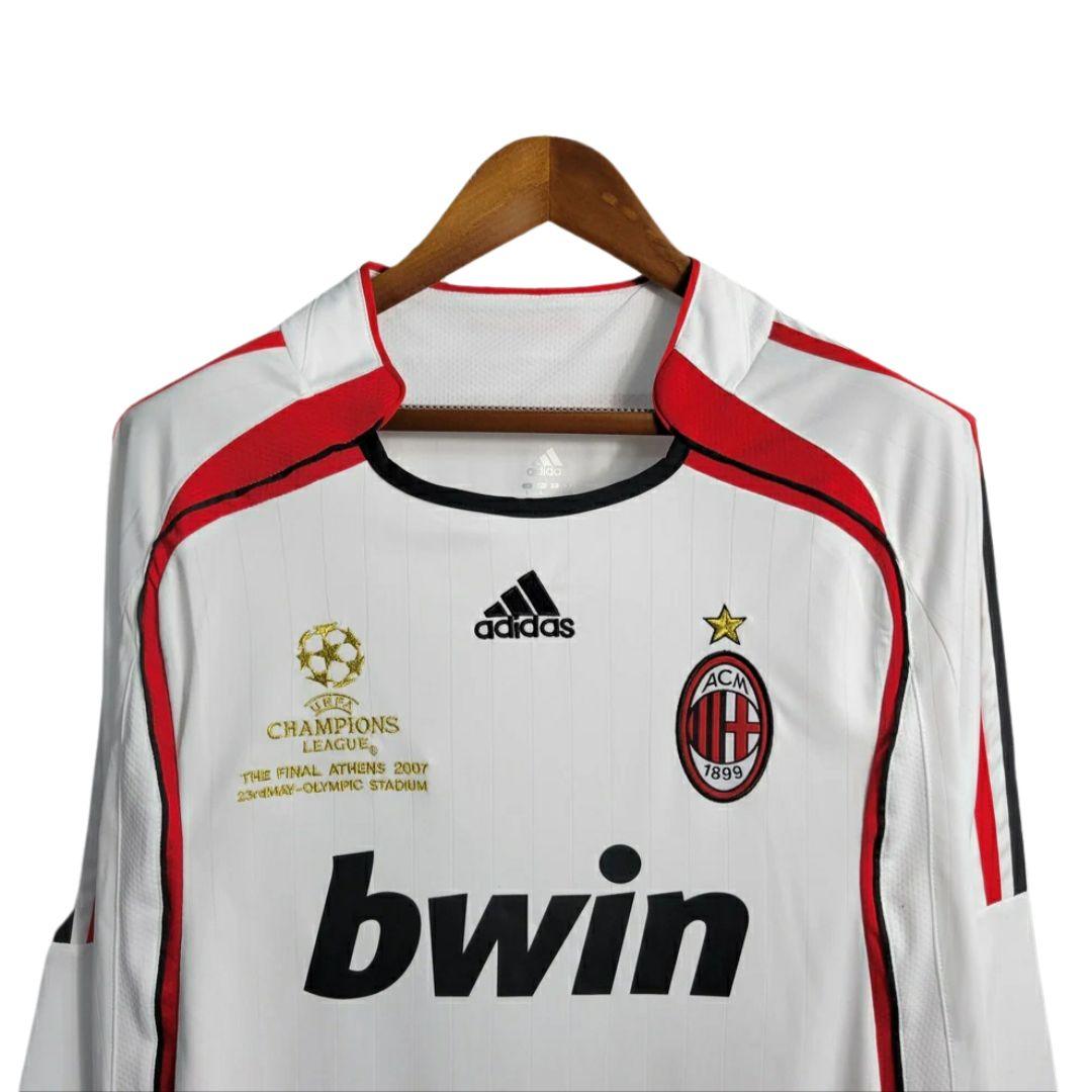 Camisa Retrô Milan 2006/07 Manga Longa Masculina