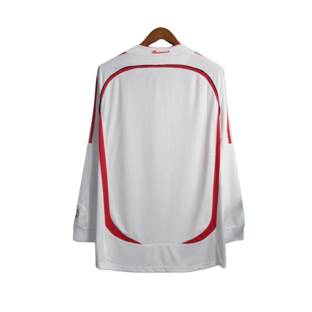Camisa Retrô Milan 2006/07 Manga Longa Masculina