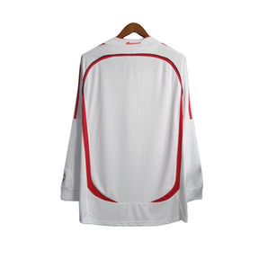 Camisa Retrô Milan 2006/07 Manga Longa Masculina