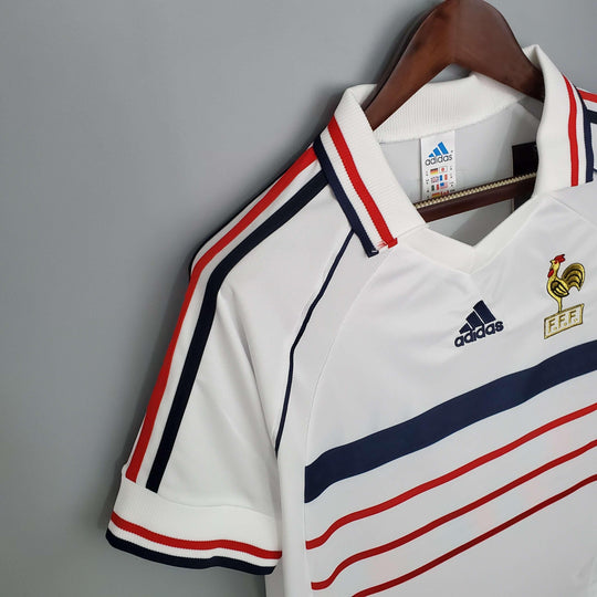 Camisa Retro França 1998 Adidas Masculina - Branca