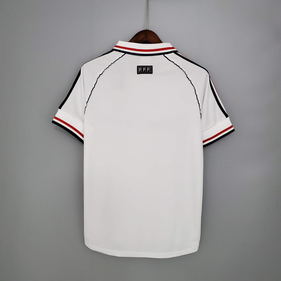 Camisa Retro França 1998 Adidas Masculina - Branca