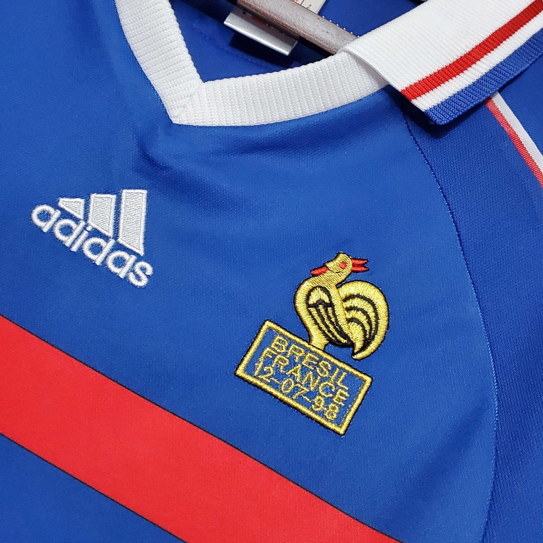 Camisa Retro França 1998 Adidas Masculina - Azul