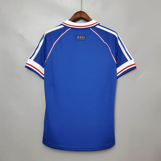 Camisa Retro França 1998 Adidas Masculina - Azul