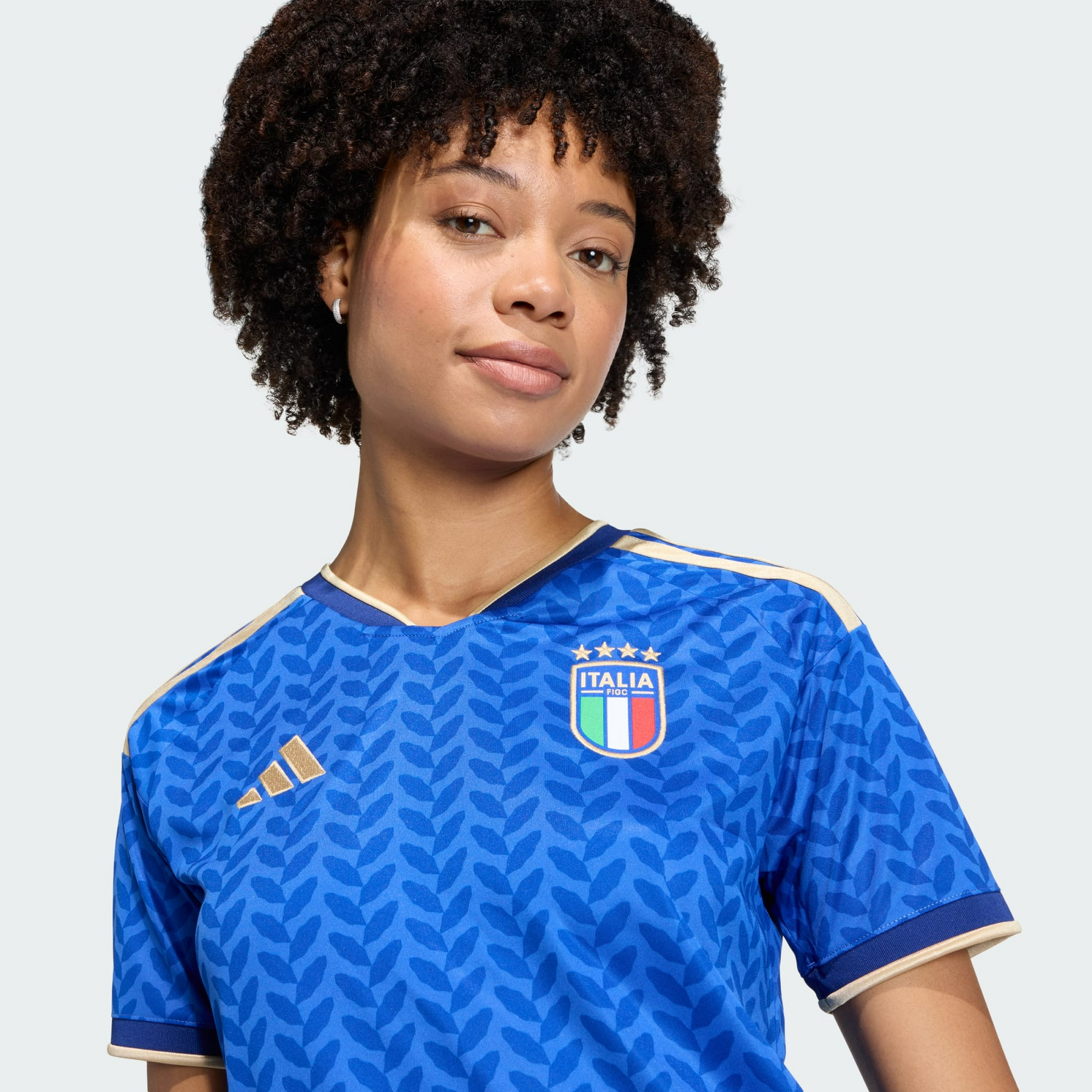 Camisa Itália 26 I Feminina - Azul