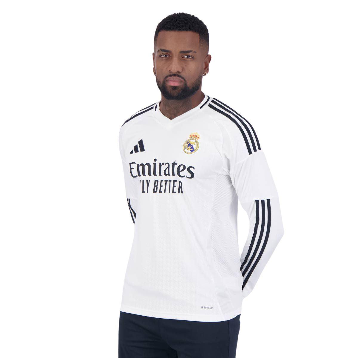 Camisa Real Madrid I 2024/25 Manga Longa Adidas