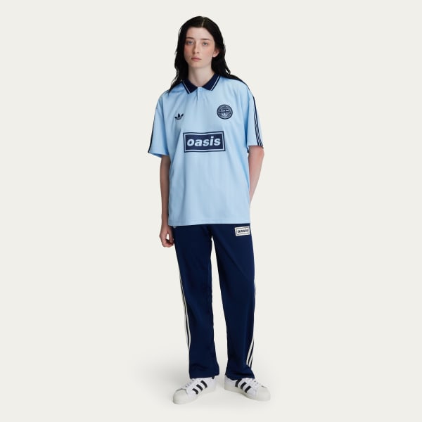 Oasis x adidas Camiseta Jersey Tour Jacquard Clear Sky Azul