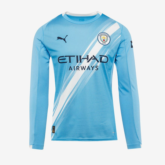 Camisa Manchester City I 2025/26 Manga Longa