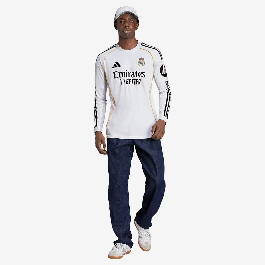 Camisa Real Madrid I 2025/26 Manga Longa