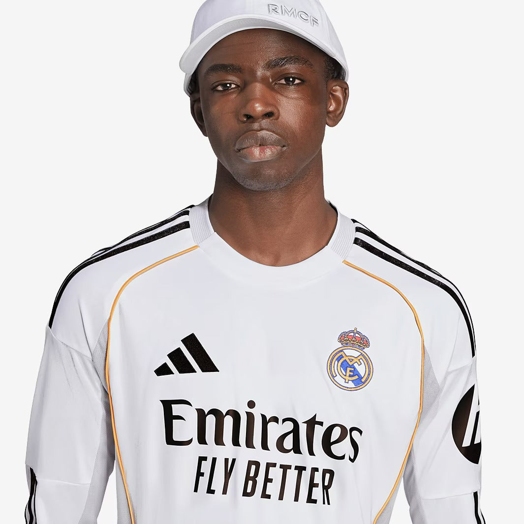 Camisa Real Madrid I 2025/26 Manga Longa