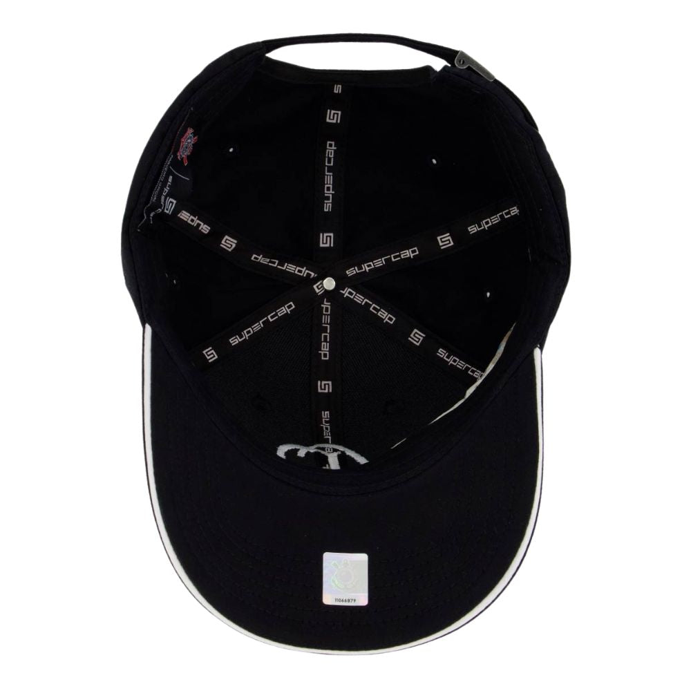 Boné Corinthians Escudo Preto e Branco